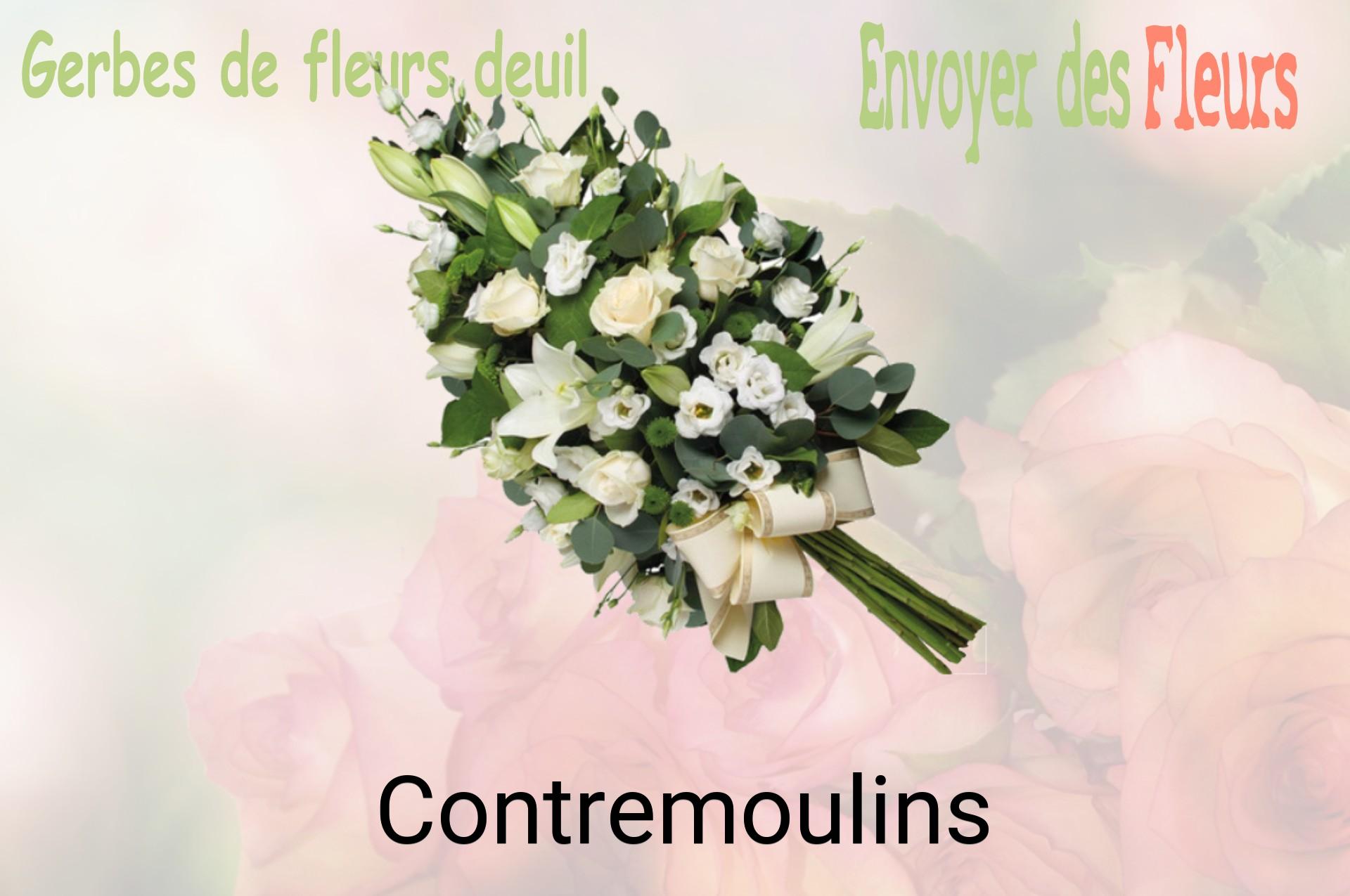 Gerbe de fleurs de deuil livrée à Contremoulins
